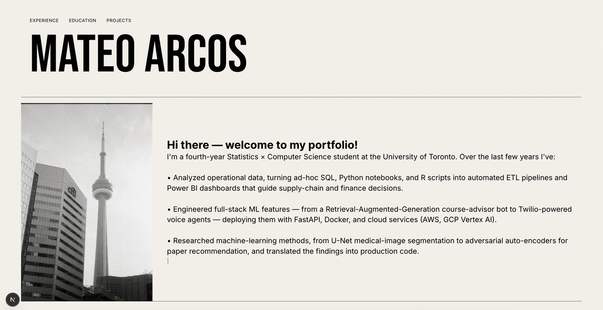 personal website